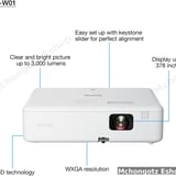 Epson CO-W01 Projector 3000 Lumens WXGA HD Portable Projector - image 2