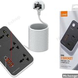 LDNIO Power Extension Socket (2500W, 3 Outlets, 3 USB QC3.0 + 20W Type-C PD) - image 1