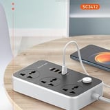 LDNIO Power Extension Socket (2500W, 3 Outlets, 3 USB QC3.0 + 20W Type-C PD) - image 3
