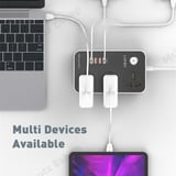 LDNIO Power Extension Socket (2500W, 3 Outlets, 3 USB QC3.0 + 20W Type-C PD) - image 6