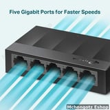 TP-Link 5-Port Gigabit Desktop Switch (LS1005, 10/100Mbps) - image 4