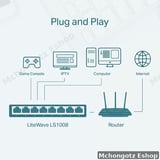 TP-Link 8-Port Desktop Switch (LS1008, 10/100Mbps) - image 4