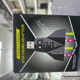 USB Sound Adapter Virtual 7.1 (Dual Headset & Microphone Ports, Black) - image 1