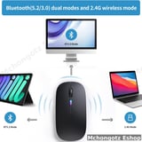 Wireless Bluetooth Rechargeable LED Mouse (Dual Mode) W10 - image 3