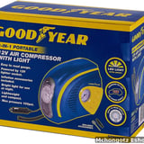 12V AIR COMPRESSOR WITH LIGTH | Goodyear 12V Car Tyre Inflator Air Compressor with LED Light - image 2