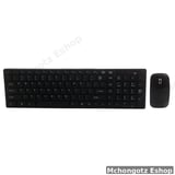 K-06 2.4GHz Full-Size Wireless Keyboard and Mouse Combo (Black/White) - image 4