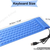 FLEXIBLE WIRED KEYBOARD | Foldable Silicone USB Wired Keyboard (85-Key) - image 4