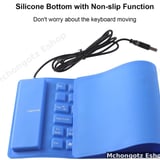 FLEXIBLE WIRED KEYBOARD | Foldable Silicone USB Wired Keyboard (85-Key) - image 7