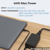 HP TYPE C ADAPTER 65W LAPTOP CHARGER - image 7
