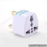Single Plug UK Adapter 3 Pin to Universal Outlet Converter (Travel Adapter) - image 3