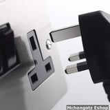 UK Power Cable Flower, Black fuse, white fuse and Red fuse (1.5M) - image 2
