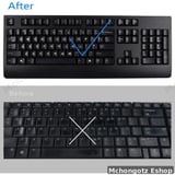 Universal English Keyboard Stickers | Black with White Letters - image 3