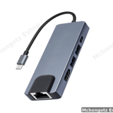 TPYE C 5 in 1 Multiport Hub Adapter (HDMI, RJ45, 2 3.0 USB, USB C ) - image 5