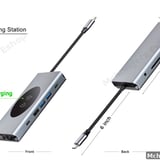 Type C 13 in 1 USB-C Hub Multiport Adapter | 4K HDMI | VGA | Ethernet | Wireless Charging Price in Tanzania - image 2