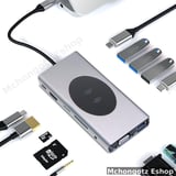 Type C 13 in 1 USB-C Hub Multiport Adapter | 4K HDMI | VGA | Ethernet | Wireless Charging Price in Tanzania - image 1