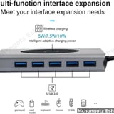 Type C 14 in 1 USB-C Hub Multiport Adapter | 4K HDMI | VGA | Gigabit Ethernet | Wireless Charging Price in Tanzania - image 5
