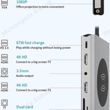 Type C 14 in 1 USB-C Hub Multiport Adapter | 4K HDMI | VGA | Gigabit Ethernet | Wireless Charging Price in Tanzania - image 6