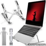 Adjustable Aluminum Laptop Stand with Storage Bag (10–15.6 Inch, Silver) - image 2