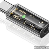 TYPE C to Audio Port 3.5mm Female Headphone Jack Adapter (Aux Audio Converter, Transparent Design) - image 1