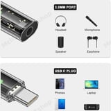 TYPE C to Audio Port 3.5mm Female Headphone Jack Adapter (Aux Audio Converter, Transparent Design) - image 5