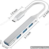 4 in 1 USB-C Hub | Type C to 4 USB A Ports | Portable USB Hub Price in Tanzania - image 1