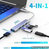 4 in 1 USB-C Hub | Type C to 4 USB A Ports | Portable USB Hub Price in Tanzania - image 2