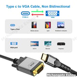 DOONJIEY USB-C to VGA Cable 2M | 1080P Type-C to VGA Display Cable Price in Tanzania - image 4