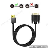 HDMI to VGA Cable 1.8M | Active 1080P Male-to-Male Display Converter Cable Price in Tanzania - image 1