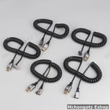 Micro HDMI to HDMI Coiled Cable | 4K 60Hz Flexible Spiral Cable 0.5M–2.4M | flexible Cable Price in Tanzania - image 5