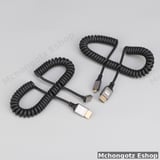Micro HDMI to HDMI Coiled Cable | 4K 60Hz Flexible Spiral Cable 0.5M–2.4M | flexible Cable Price in Tanzania - image 6