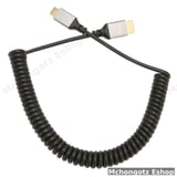 Mini HDMI to HDMI Coiled Cable | 4K 60Hz Stretchable Camera Cable | flexible Cable Price in Tanzania - image 1