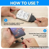 SATA CABLE 2 in 1 USB-C / USB-A to SATA Adapter Cable | 2.5" HDD / SSD Converter Price in Tanzania - image 3