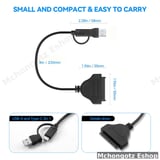 SATA CABLE 2 in 1 USB-C / USB-A to SATA Adapter Cable | 2.5" HDD / SSD Converter Price in Tanzania - image 4