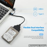 SATA CABLE 2 in 1 USB-C / USB-A to SATA Adapter Cable | 2.5" HDD / SSD Converter Price in Tanzania - image 8