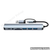 Type C / Usb 8 in 1 USB-C / USB-A Hub | USB 3.0 + USB 2.0 + SD/TF + Audio Adapter Price in Tanzania - image 10