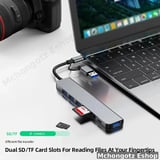 Type C / Usb 8 in 1 USB-C / USB-A Hub | USB 3.0 + USB 2.0 + SD/TF + Audio Adapter Price in Tanzania - image 3