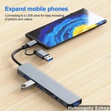 Type C / Usb 8 in 1 USB-C / USB-A Hub | USB 3.0 + USB 2.0 + SD/TF + Audio Adapter Price in Tanzania - image 5