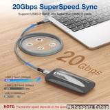 USB 3.2 Type-C to Type-C Cable 0.5M | 240W PD | 20Gbps | 4K 60Hz Price in Tanzania - image 3