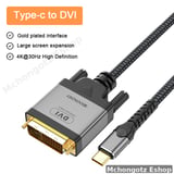 USB C to DVI 24+1 Cable 2M 4K 30Hz Male to Male Converter | Type c to DVI 2m cable - image 6