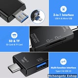 6 in 1 otg card reader usb c | type c usb 3.0 micro usb for android phone and pc - image 2