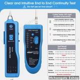 Cable Tracer Network Wire Tracker RJ45 RJ11 Tester with 2 Batteries UC-WT288 Cable Tracer Ethernet Network Cable Tester RJ45 RJ11 - Wire Toner Tracker CAT5 CAT6 Continuity Tester - Tone Generator - image 5
