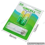 GMCELL AA rechargeable batteries lithium ion 1.5V 2500mAh pack of 2 usb c charging - image 6
