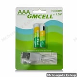 GMCELL AAA rechargeable batteries lithium 1.5V 750mAh pack of 2 usb c wireless charging - image 2