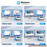Lemorele HD10 usb c | usb a mst docking station 2x hdmi triple display - image 6