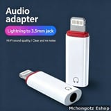 lightning to 3.5mm aux audio adapter dac playback only white - image 2