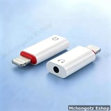 lightning to 3.5mm aux audio adapter dac playback only white - image 1