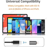 lightning to usb c OTG | type c female adapter 8 pin pd fast charging data sync  OTG - image 4