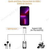 lightning to usb c OTG | type c female adapter 8 pin pd fast charging data sync  OTG - image 5