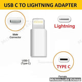 lightning to usb c OTG | type c female adapter 8 pin pd fast charging data sync  OTG - image 8