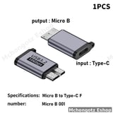 micro b to usb c | type c female adapter usb 3.0 for external hdd ssd  OTG - image 2